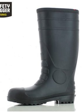 刺S防水防TERY 雨靴安全砸PVC防滑JO鞍琸宜舒适GEAF防G雨鞋劳保