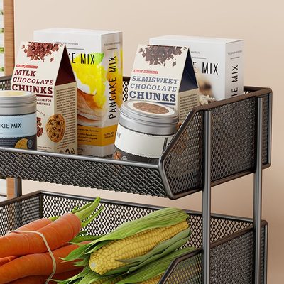 蒜收纳筐姜调料落地葱架多功能储物柜放置台面厨房置物架新款灶台