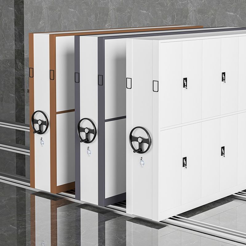 洛阳钢制密集架档案柜密集柜移动手摇式财务凭证柜智能电动文件柜