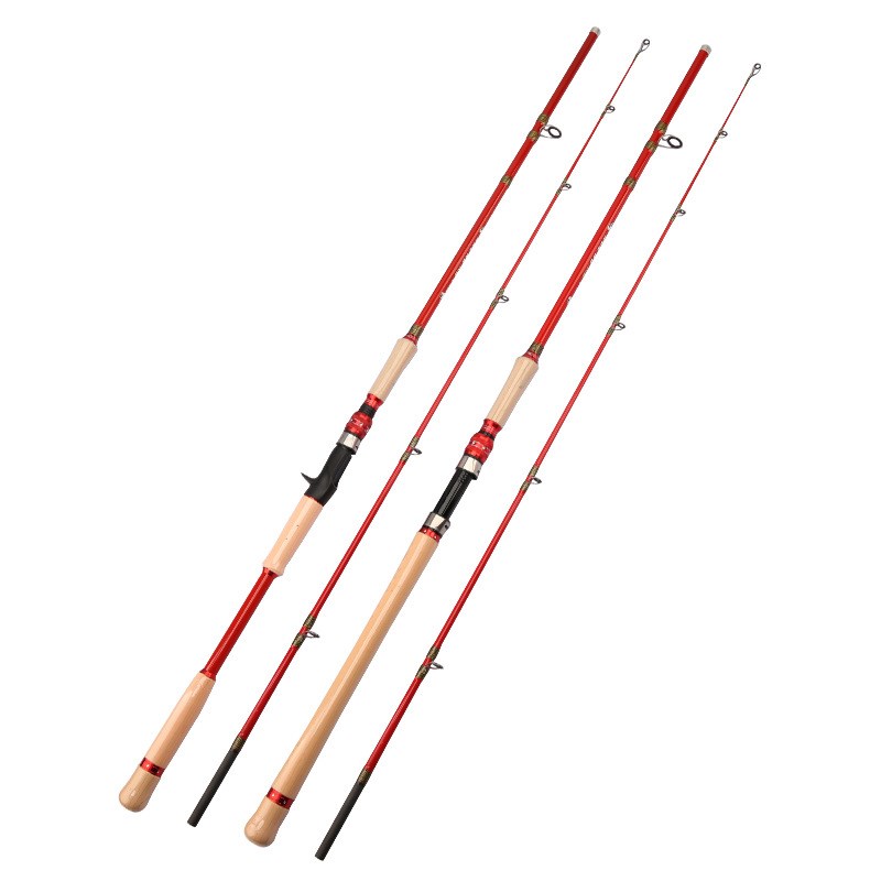 雷强竿路亚打黑竿插节锚鱼竿XH调直柄枪柄轻雷重雷超硬纺车水滴轮