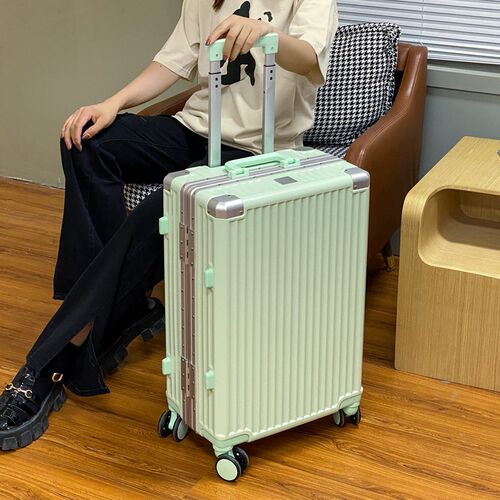 旅行箱铝框拉杆行李箱静音万向轮20女男学生24R大容量密码箱皮箱