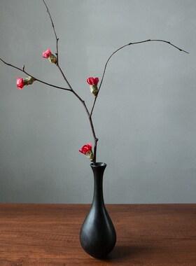 腊梅干枝插花装饰l摆件干花花束客厅摆设梅花树枝树干真花风干天