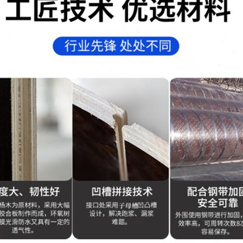 圆柱模板弧形圆形建筑木模板工地用木工板木质圆模板柱子支模定型