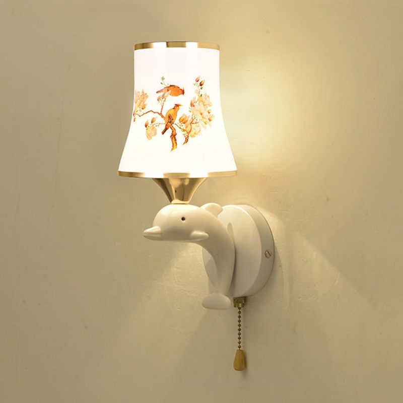 壁灯带拉线开关家用卧室房间灯简约现代客厅楼梯过道酒店床头灯具