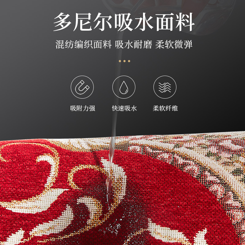 欧式入户门地垫大门口防滑脚垫客厅玄关家用进门地毯红色喜庆门垫