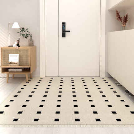 入户门地垫pvc免洗可擦进门地毯门垫奶油风门口垫子脚垫侘季风