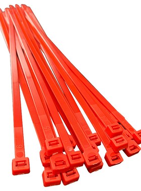 尼龙扎带橙色5*i370mm自锁式绑带捆扎带PA66塑料固定式100根/包