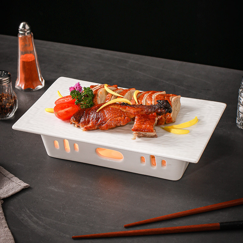 蜡烛加热餐具炉陶瓷明炉酒店专餐厅保温菜盘带可以加热北京烤鸭盘,餐饮具,盘,淘宝优惠券,粉丝福利购,淘宝优惠卷