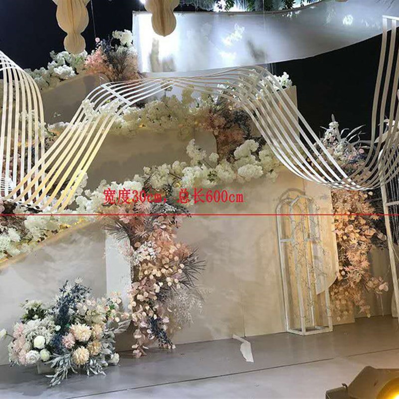 新款PVC七线谱婚礼舞台婚庆道具造型管任意弯曲线条婚礼堂路引T台