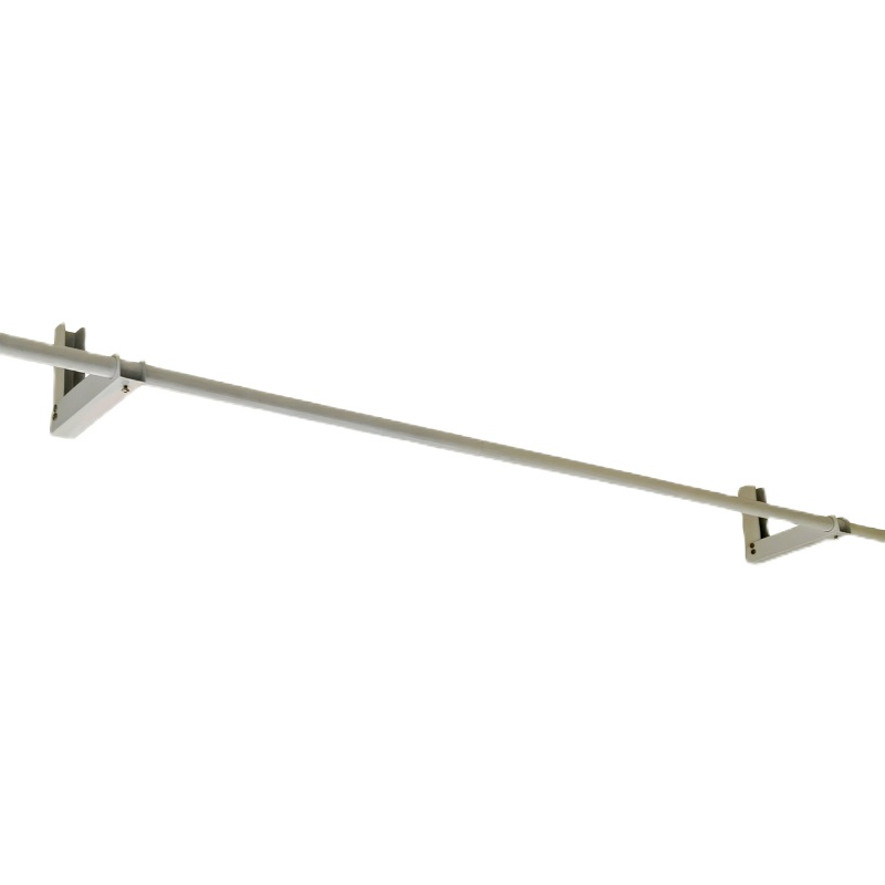 阳台横梁晾衣架可折叠移门上方晾衣杆免打孔窗框固定晒衣架一根杆