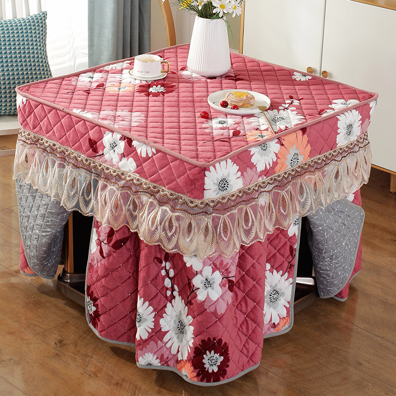 电炉罩烤火桌子罩长方形桌布套新款加厚加绒茶几火架被罩裙摆冬季