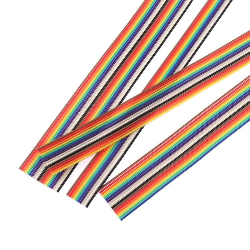 FC彩排线1.27mm可压2.54灰排线插头压线头8/10/16/20/26/40-64P