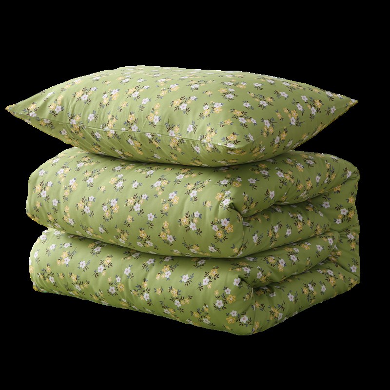 春天的颜色 小碎花绿色被套单件100全棉被罩1.5x2.0x2.3田园