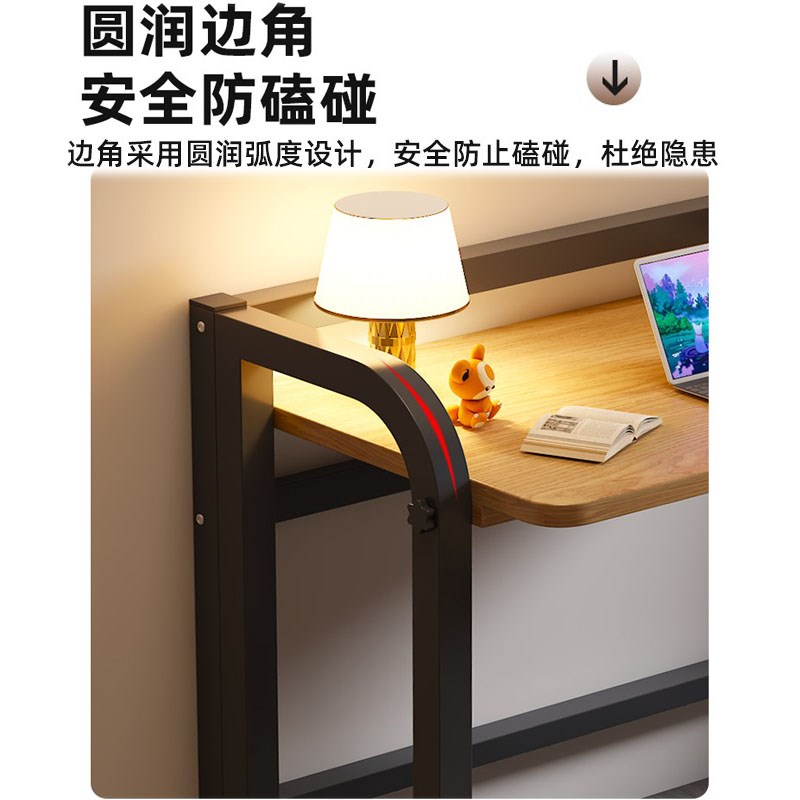 可折叠电脑桌台式书桌家用简约办公桌免安装卧室简易学生学习桌子