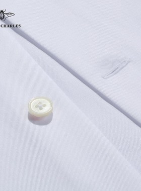 【140S三股长绒棉】男士高端纯棉衬衫长袖蓝色商务正装衬衫男结婚