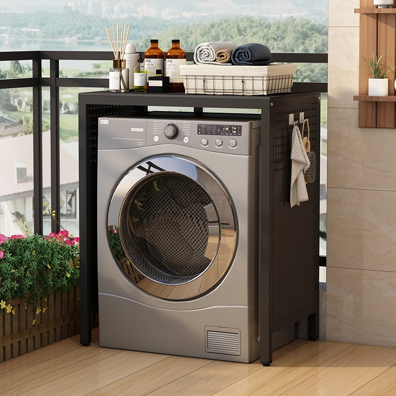 洗衣机置物架阳台不锈钢板烘干机上方架浴室防水洗衣机架子洞洞板