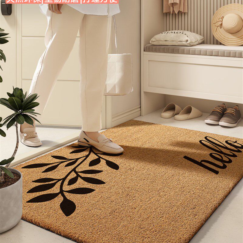 地垫入户门垫天然椰棕脚垫豪宅别墅门口除尘耐磨免洗户外进门地毯