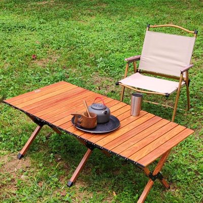 行星工坊卓石户外蛋卷桌露营折叠桌子铝合金超轻便携式野营餐桌椅