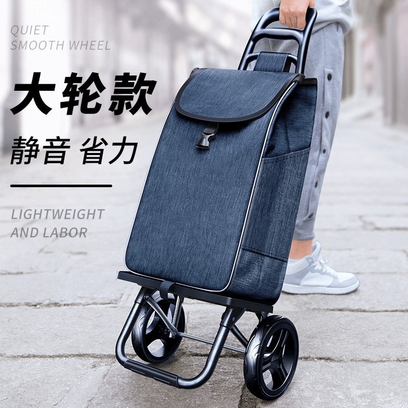 买菜车小拉车家用折叠轻便t布袋老年人购物拉杆超轻手推车便携静