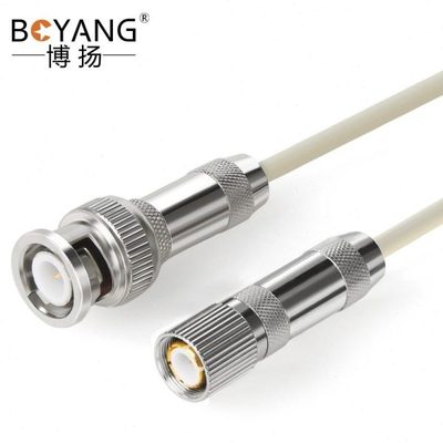 博扬2M跳线BNC-L9 2M兆E1接头成品跳线syv-75-2-1同轴电缆DDF半米