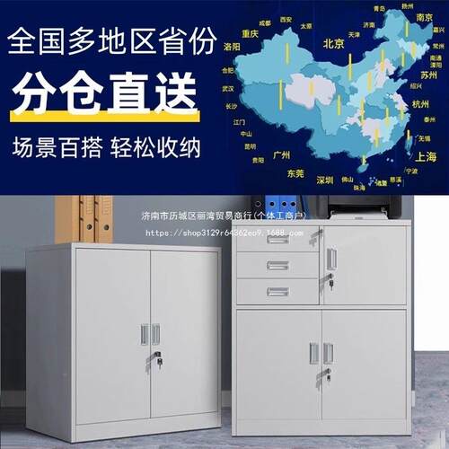 钢制矮桌柜办公文件柜ROU铁柜皮柜家用多层储柜下物收纳柜子更衣