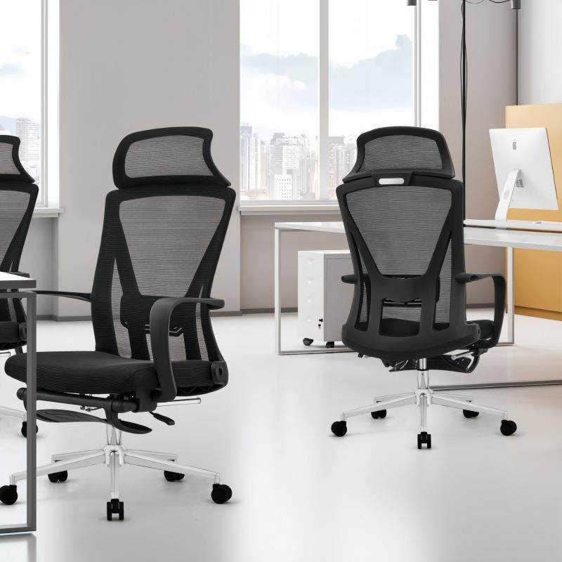 职员午休公电脑椅网LP-19布人体休办闲椅带轮动移升椅舒降适久坐