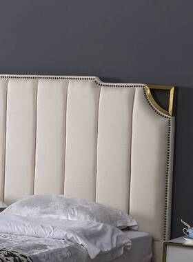 美式轻奢布艺床主卧室实木双人床.m婚床公主床港式软床