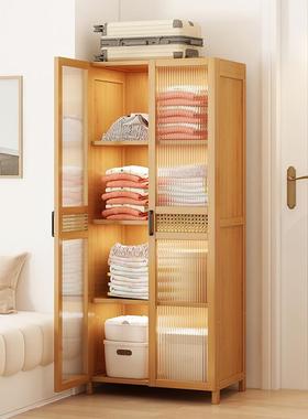 衣柜家用卧室简易组济装出屋经型多层实带门XVL衣橱客租厅防尘木柜子