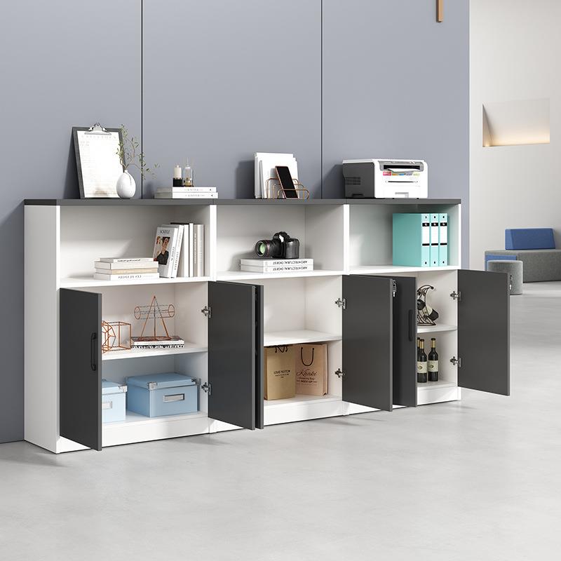 办柜室文件柜矮柜落地柜置物储物柜01带锁抽公屉木质柜子隔断边收