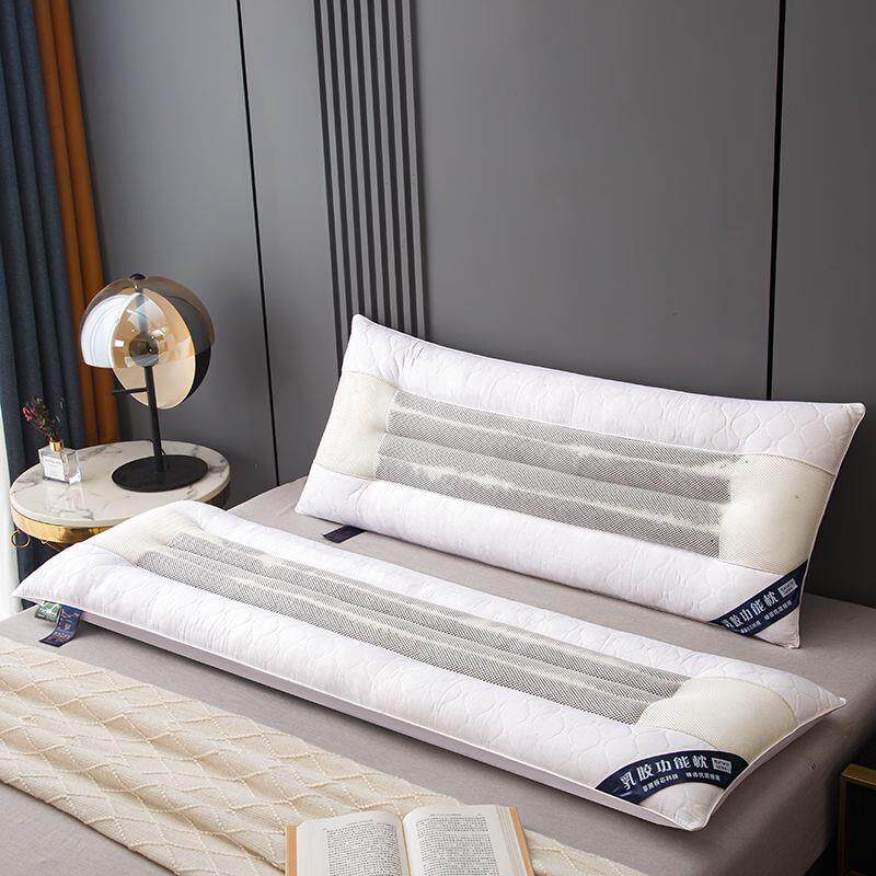 新款乳决YUC明子长枕单只装家居情侣双头人枕用定型加家用胶护颈