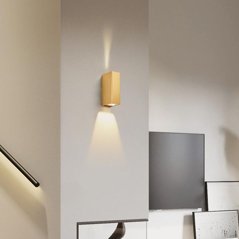 现代下客视厅卧室壁灯过道楼梯间上发光DXO灯灯具电背景创意墙壁
