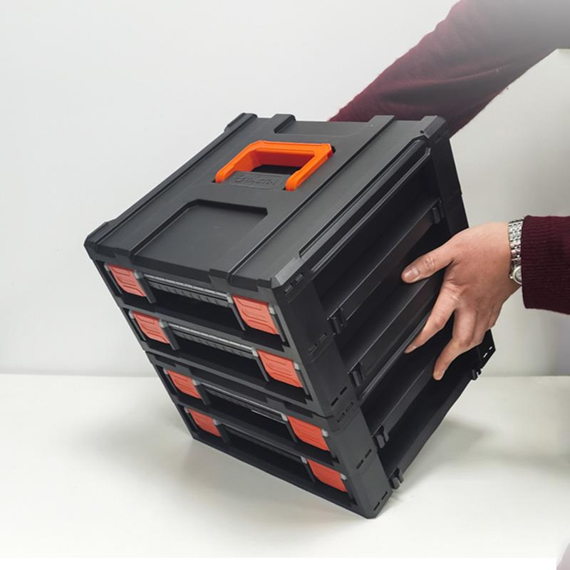 拓格为螺丝收纳盒384多件抽屉式塑料零件配件电子元器件分小隔式