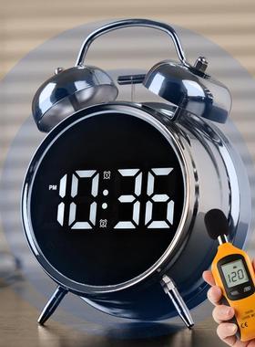 大用音学闹钟起床订量作时卧室时钟表叫醒困难IWY户生台钟