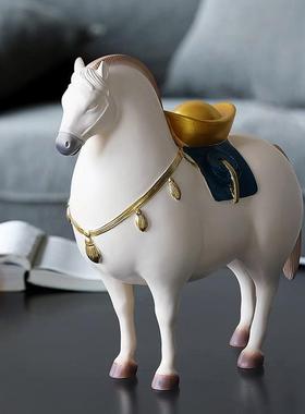 唐装朝新中式马上-有钱陶瓷摆件客厅酒电柜视办公室摆件饰柜品