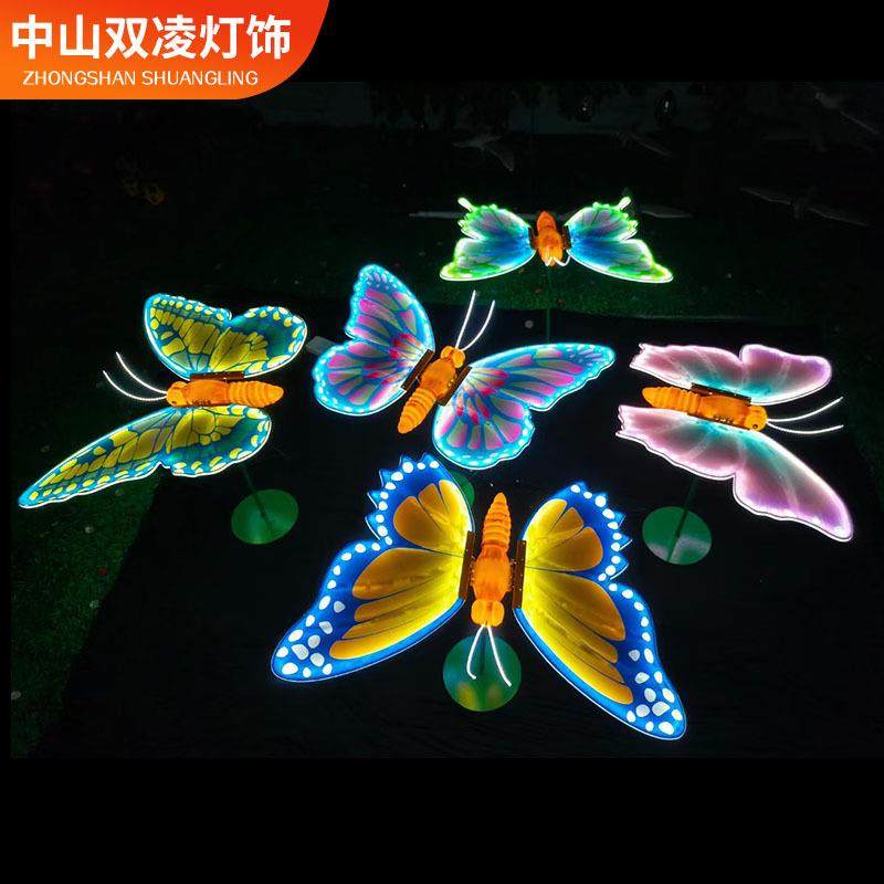 LED蝴景区户外灯光造型灯霓大型圣诞节抱树灯日装灯饰商蝶场虹灯