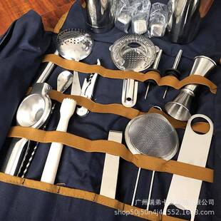 HOT专业调酒师包FY1010工具调酒器工包具携套装组合斜跨收纳器具