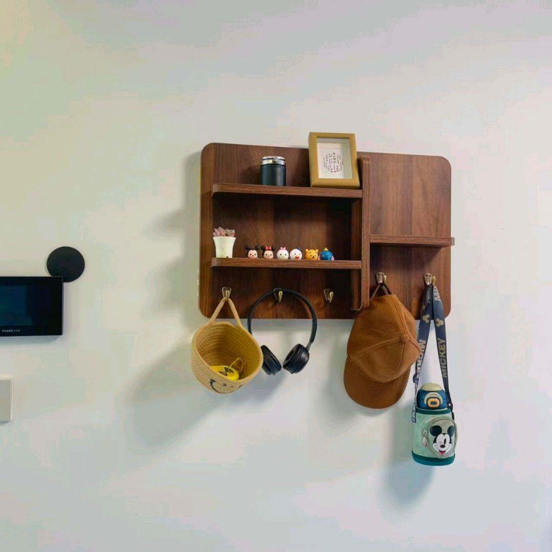 ?电表箱实木遮挡装饰画装饰打孔配电箱多功能挂画置物架遮丑