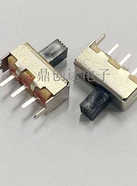 拨开关SS12F44源G5RCW立式单排三脚动两档电开关玩具滑动开关