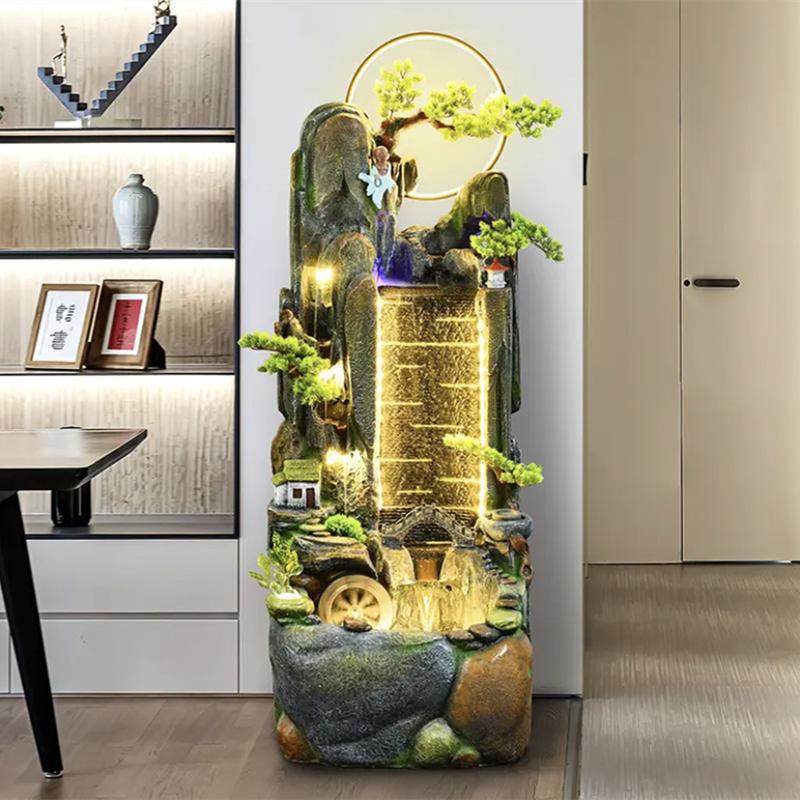 高山流假水山喷泉摆件缸TEG水幕墙落地鱼池招财客厅庭院家居阳台,家居饰品,流水摆件,淘宝优惠券,粉丝福利购,淘宝优惠卷