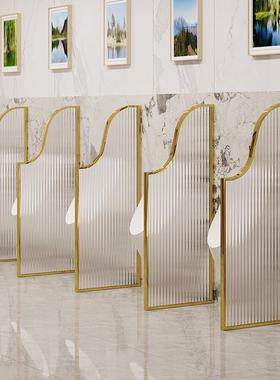 轻所奢简约不锈钢玻璃隔酒店生间隔00008断写字楼商卫场厕小便池