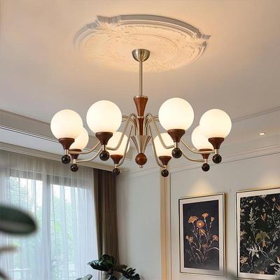 客厅灯室美式中古风餐厅大厅主灯法式复古洋47风卧吊灯饰南中山灯