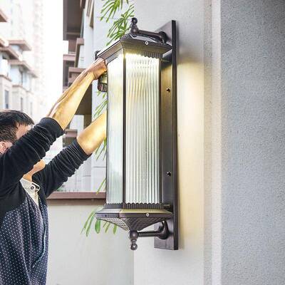 太户阳能壁灯中式别庭院灯外防水简约花园门过道灯家KAV用农村墅