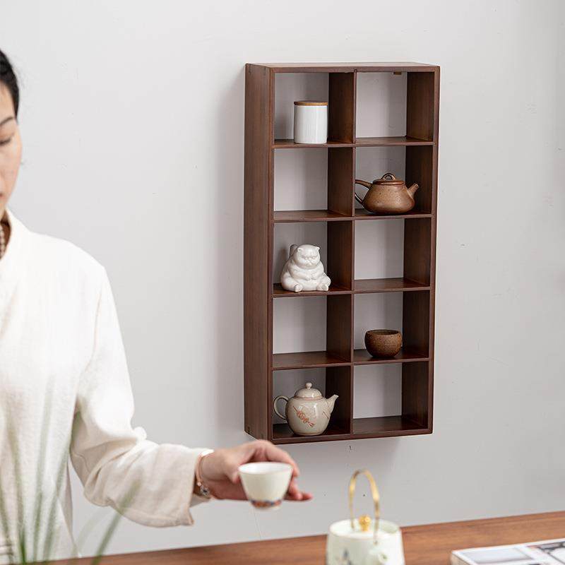 中式桌面小型博置古架制dbg1多宝阁紫砂壶放架子竹茶具茶壶物摆架,餐饮具,整套茶具,淘宝优惠券,粉丝福利购,淘宝优惠卷