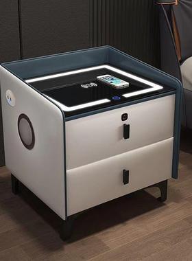 新款头高端智能床柜现PFQ代简约卧家用免安室装一体式无充电音线