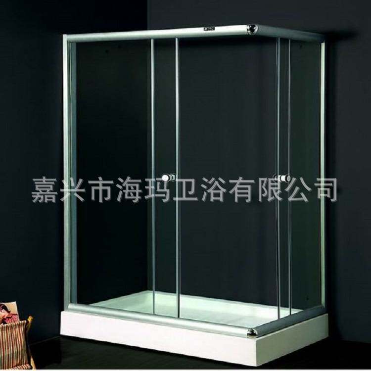 长方形简易淋浴房 淋浴屏风 底盆