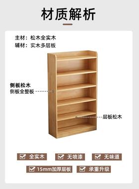 纯实FGU木一书架落地置物架体墙柜子储物书柜儿童学生家用柜收纳