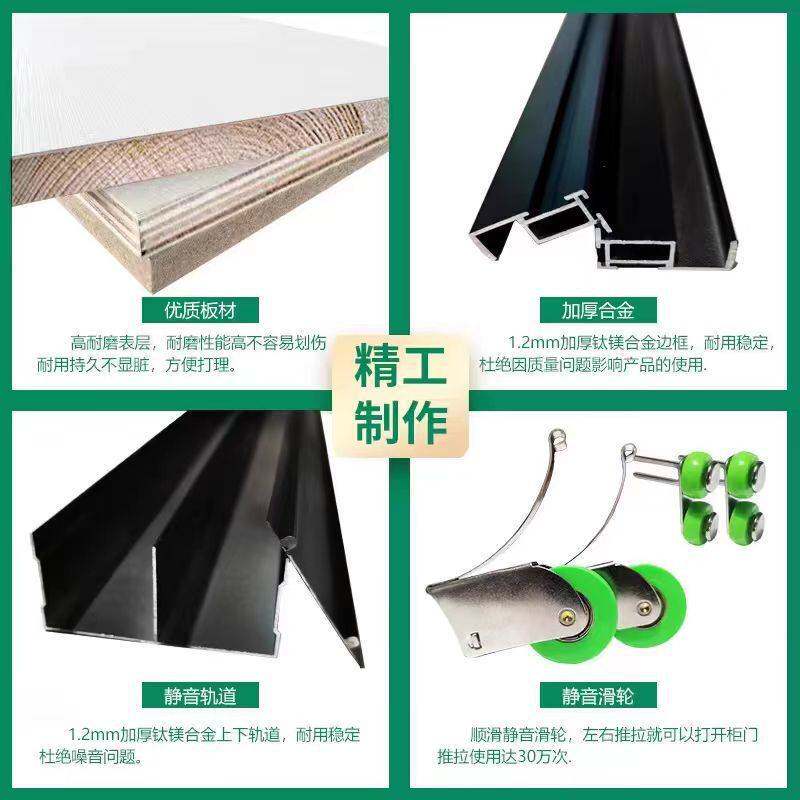衣柜门推拉门滑移门简约欧式柜门卧室衣橱实木门商贸工厂跨境