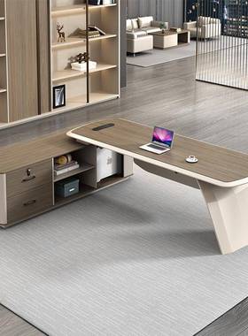 老现板桌简约HS-ZY-代大班台办公桌经组合办公室椅桌办公桌总裁桌