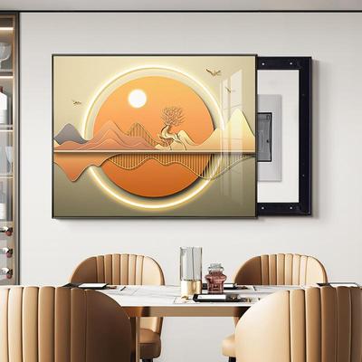 电ysj22043箱装饰画打免孔现代轻奢配餐电箱遮挡电闸箱电源开表关