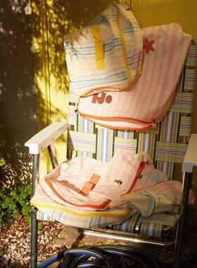 T545gi.《塔皮》印花可爱条纹便携分装星袋行李四件套a收箱纳袋